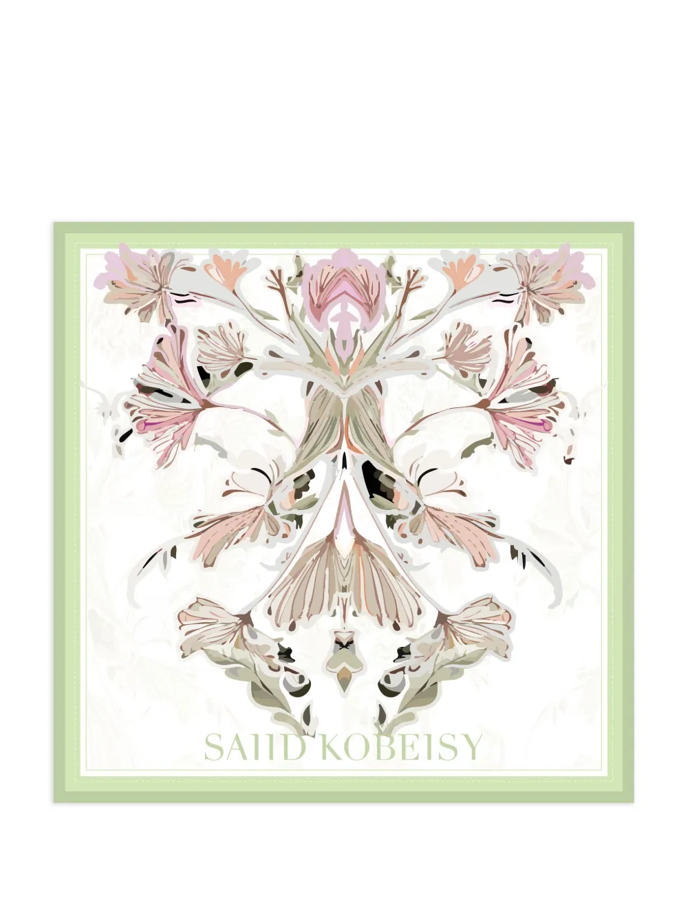 Saiid Kobeisy medium floral scarf - Bianco