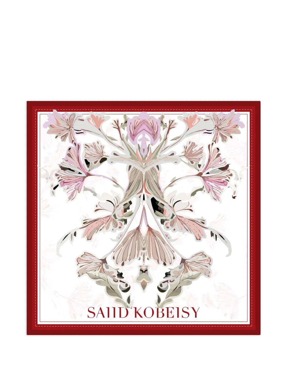 Saiid Kobeisy medium floral scarf - Bianco