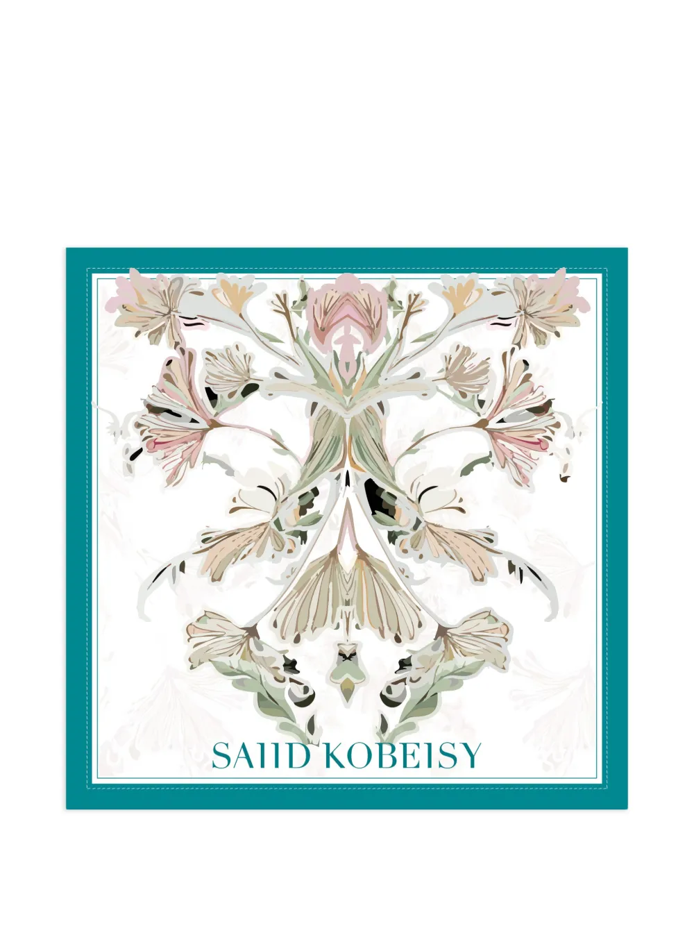 Saiid Kobeisy medium floral scarf - Bianco