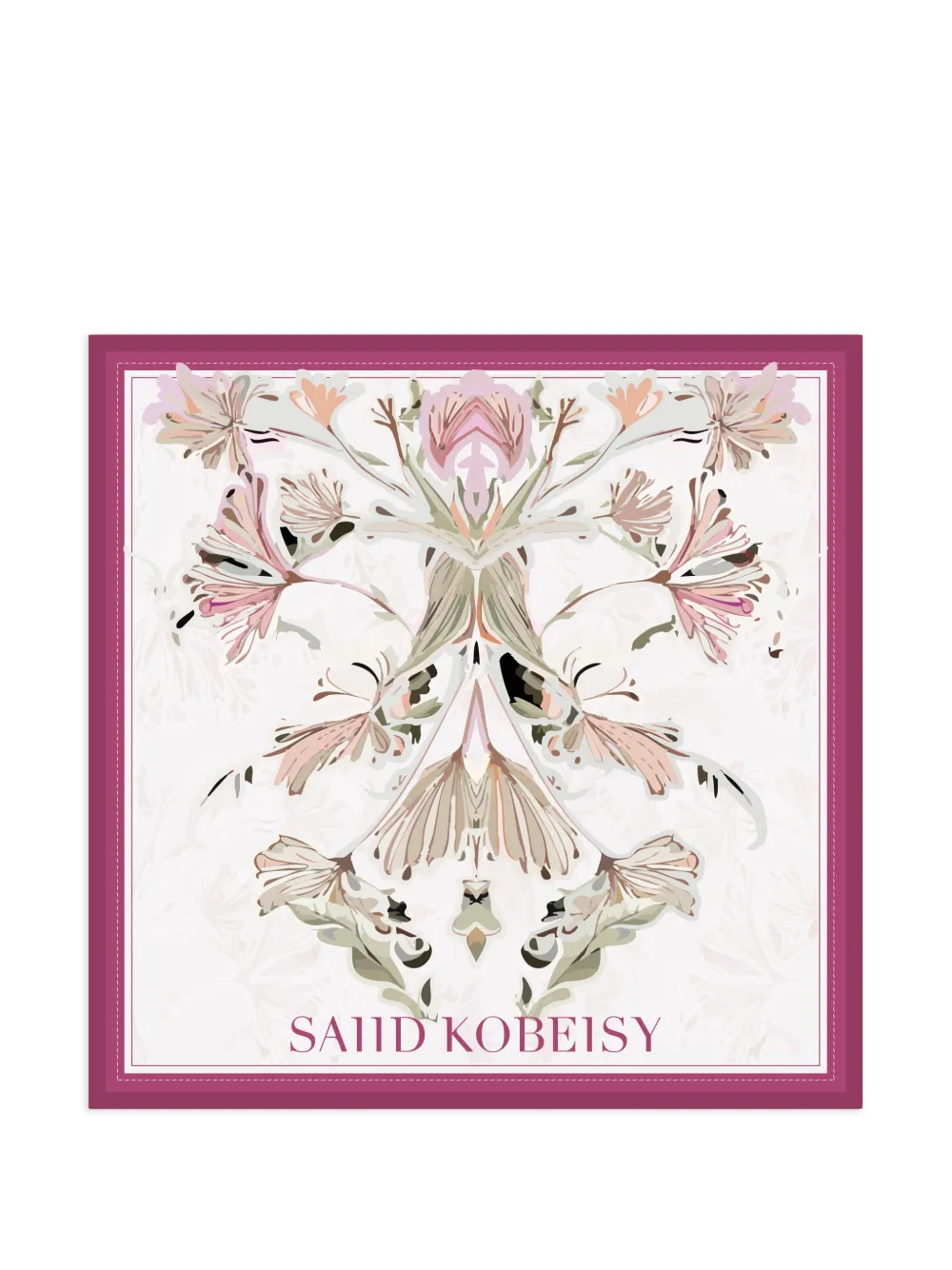 Saiid Kobeisy large flower scarf - Bianco