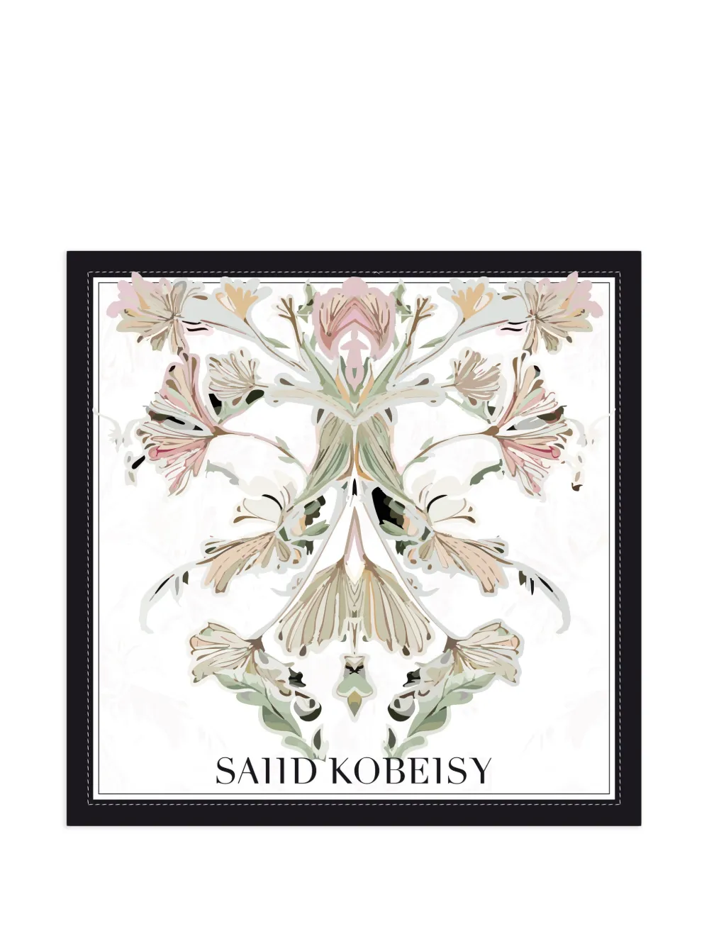 Saiid Kobeisy medium floral scarf - Bianco