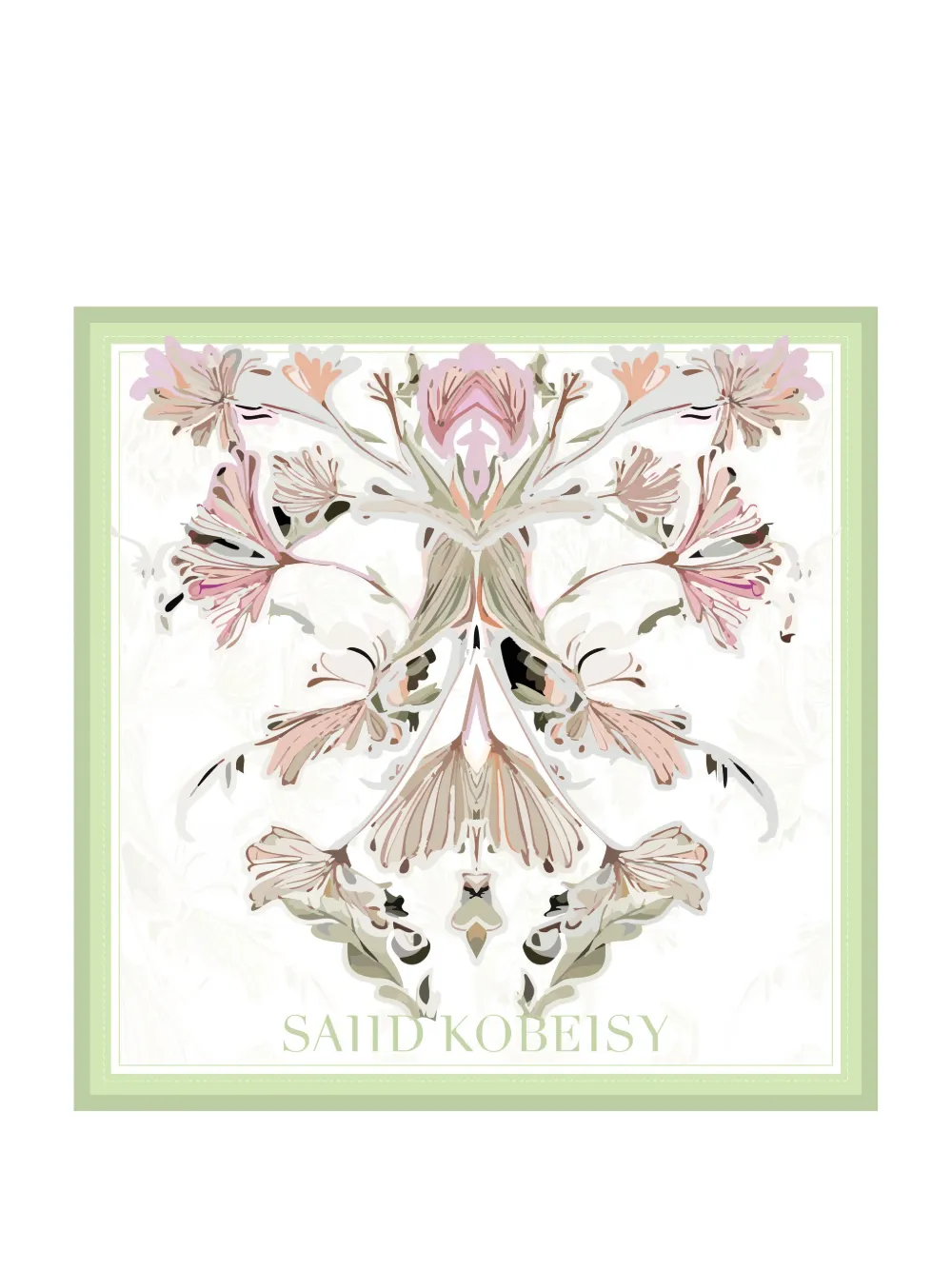 Saiid Kobeisy large floral scarf - Bianco