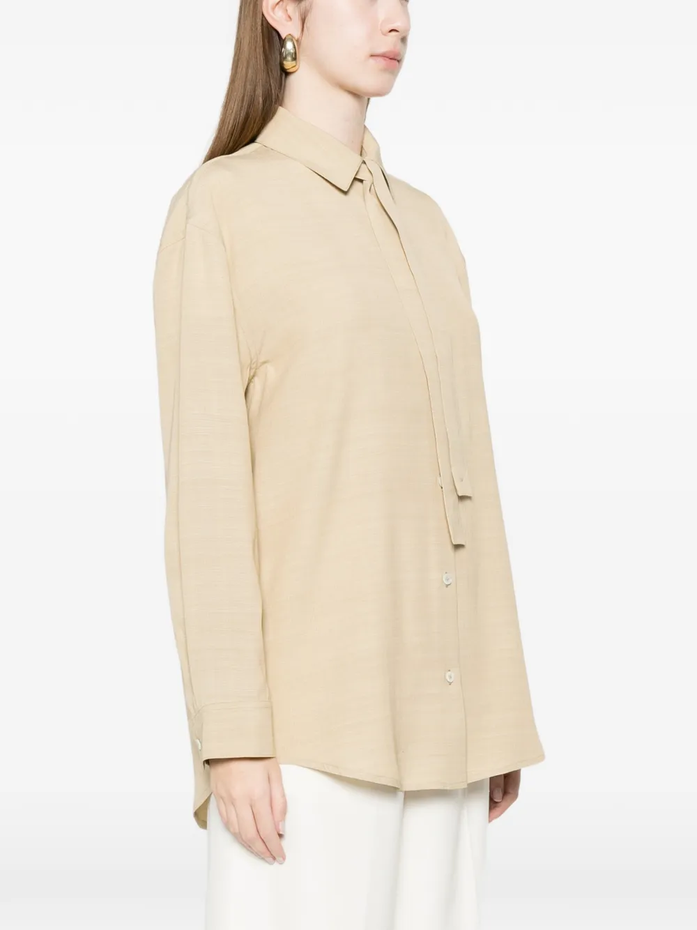  Herno Tie-neck Shirt - Neutrals 