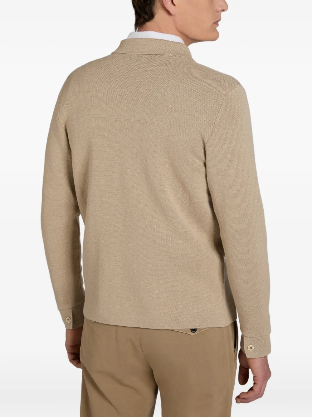Zanone Vest met V-hals Beige