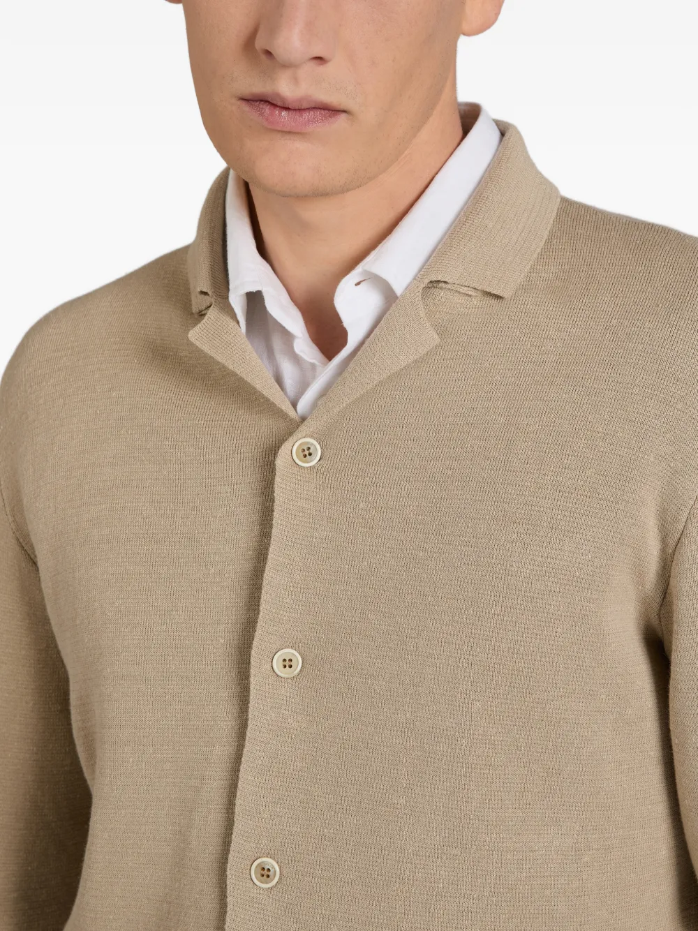 Zanone Vest met V-hals Beige