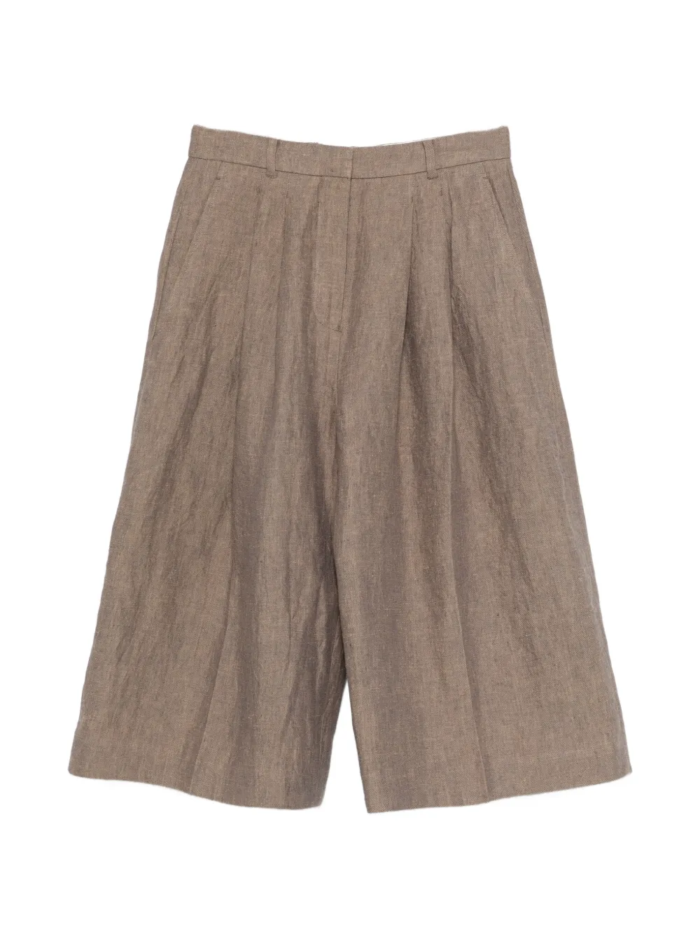 MARK KENLY DOMINO TAN Pennie pleated shorts - Marrone