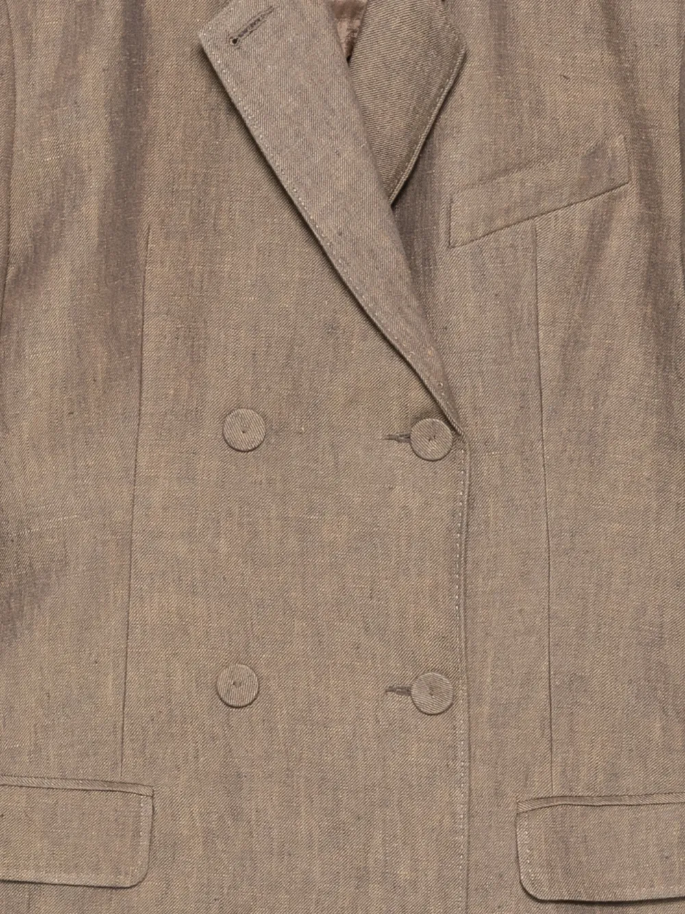  Mark Kenly Domino Tan Jenia Double-breasted Jacket - Brown 