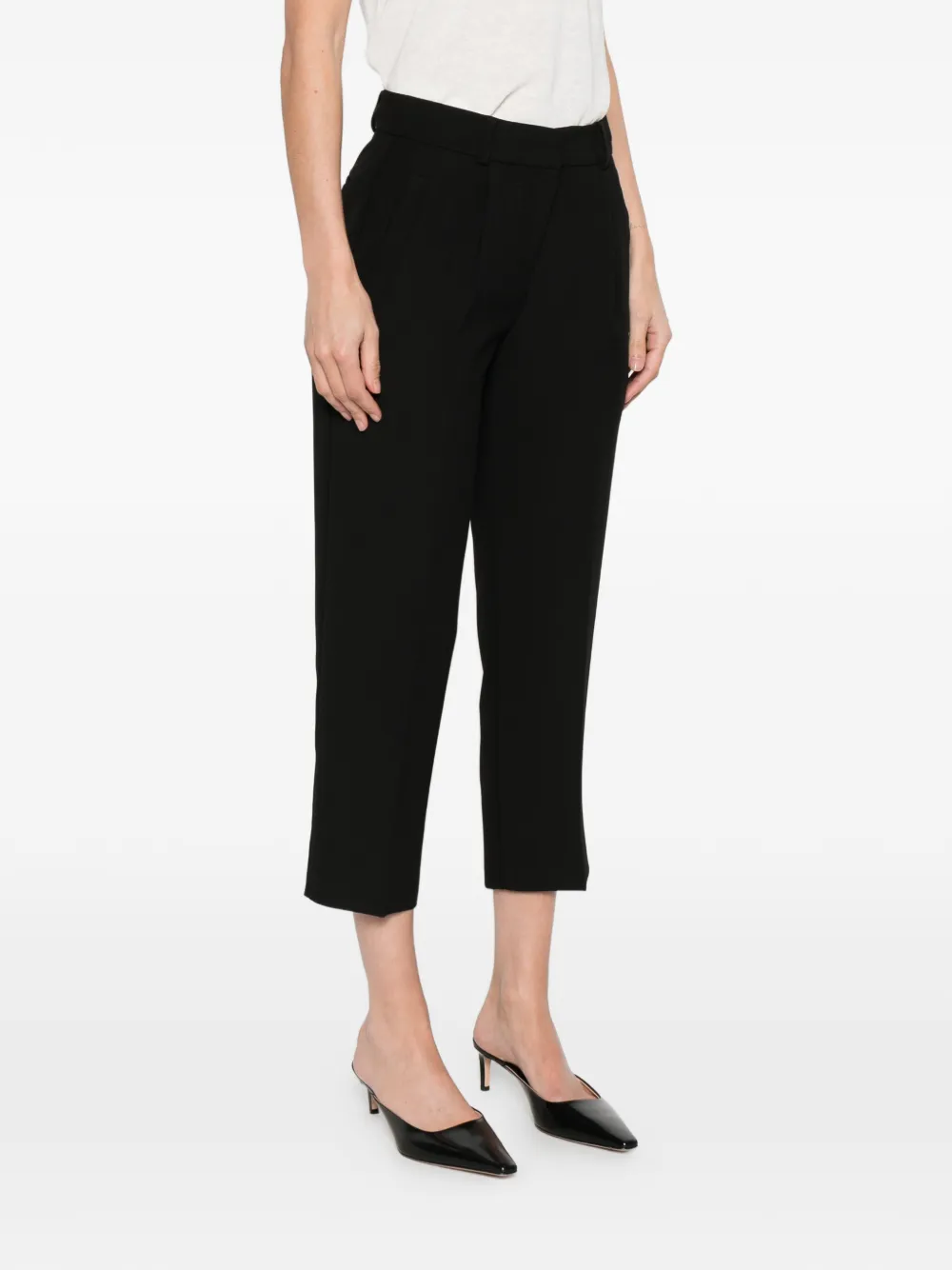  Patrizia Pepe Belt-loop Pocket Trousers - Black 