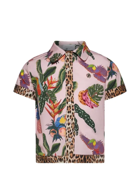 Roberto Cavalli Junior tropical-print shirt