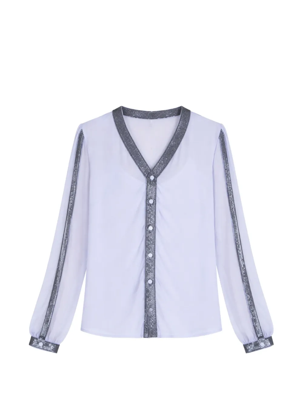 Temperley London Filigree sequin-embellished shirt - Purple
