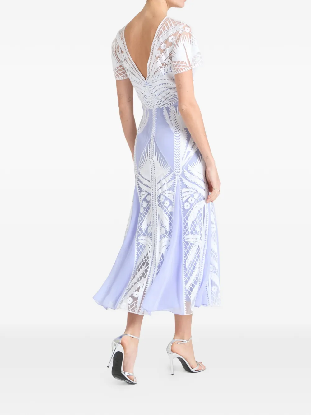 Temperley London Giselle jurk met borduurwerk Blauw