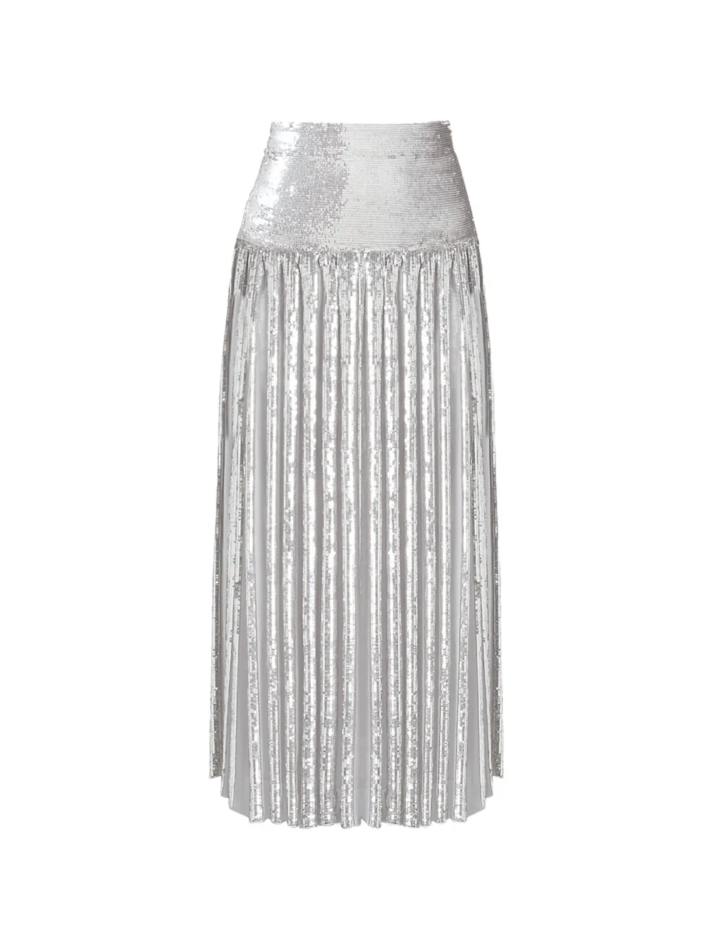 Temperley London Filigree pleated midi skirt - Argento