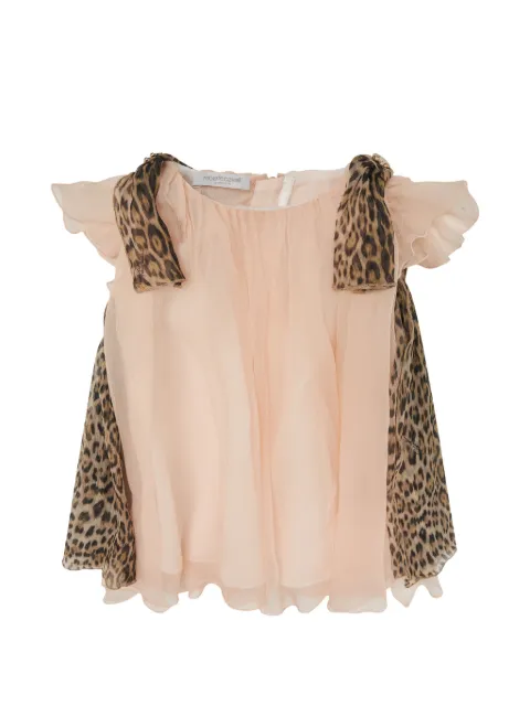 Roberto Cavalli Junior ruffled leopard-print dress