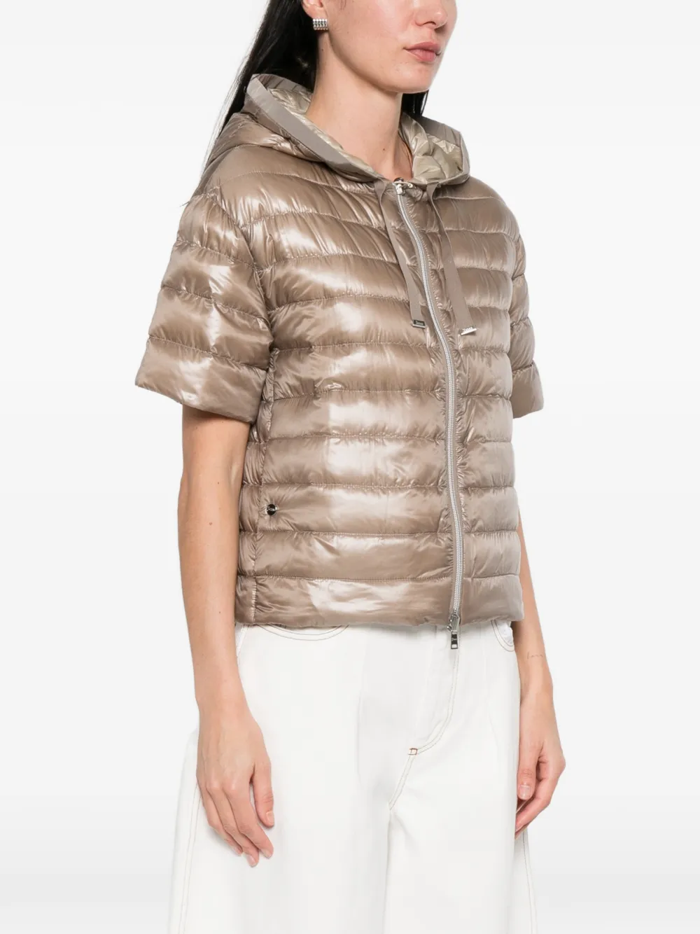  Herno Short-sleeve Hooded Jacket - Neutrals 
