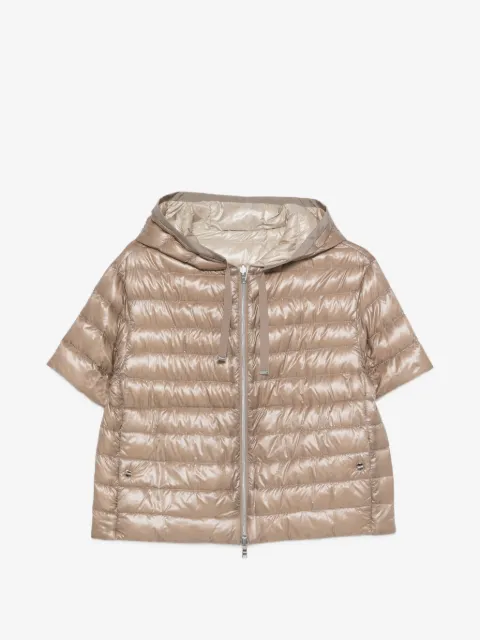 Herno short-sleeve hooded jacket
