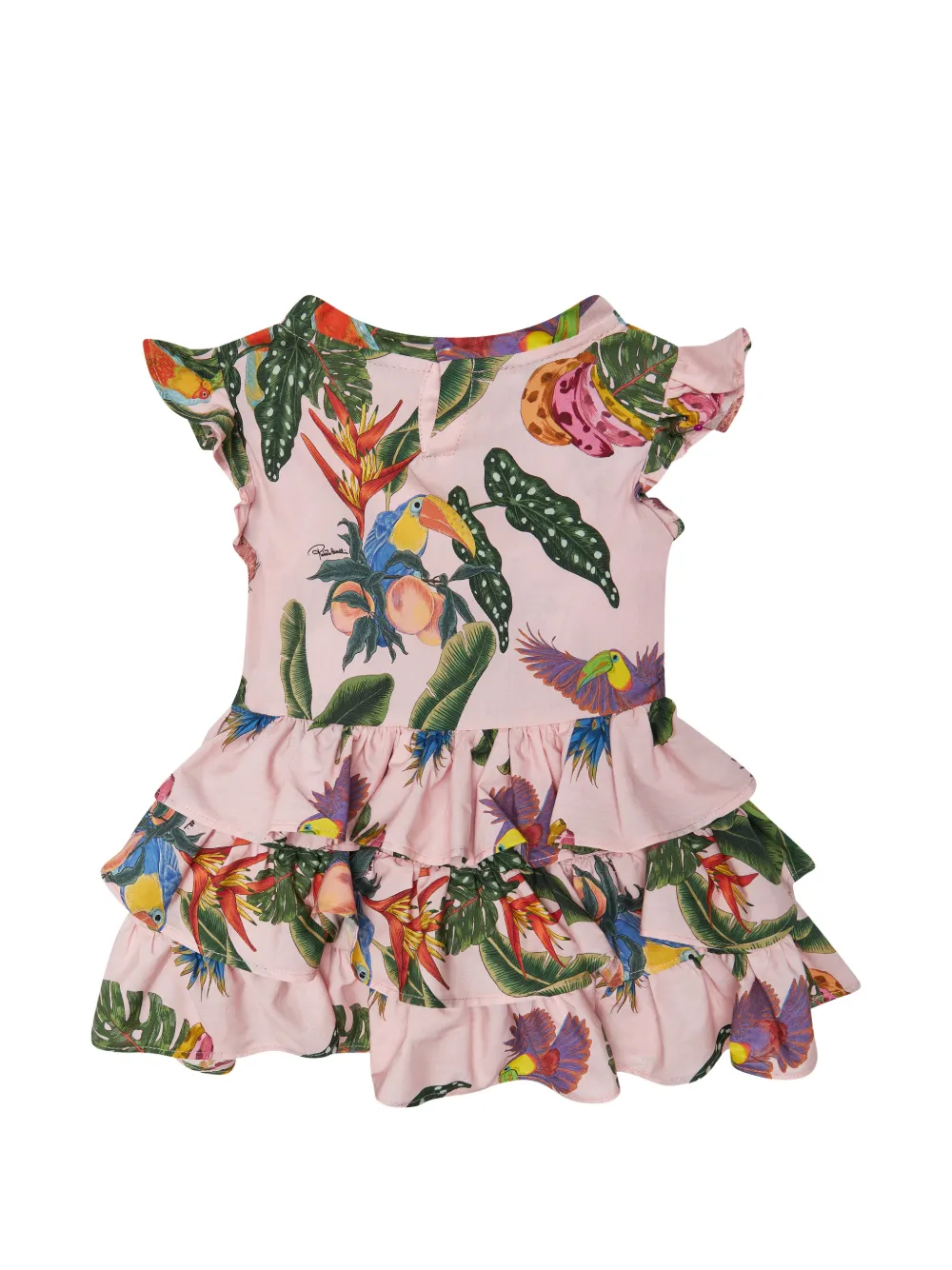 Roberto Cavalli Junior ruffled printed dress - Pink