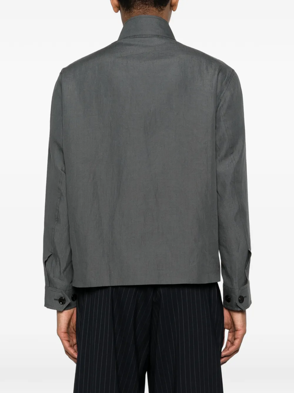 Lardini Jack met rits en kraag Grijs