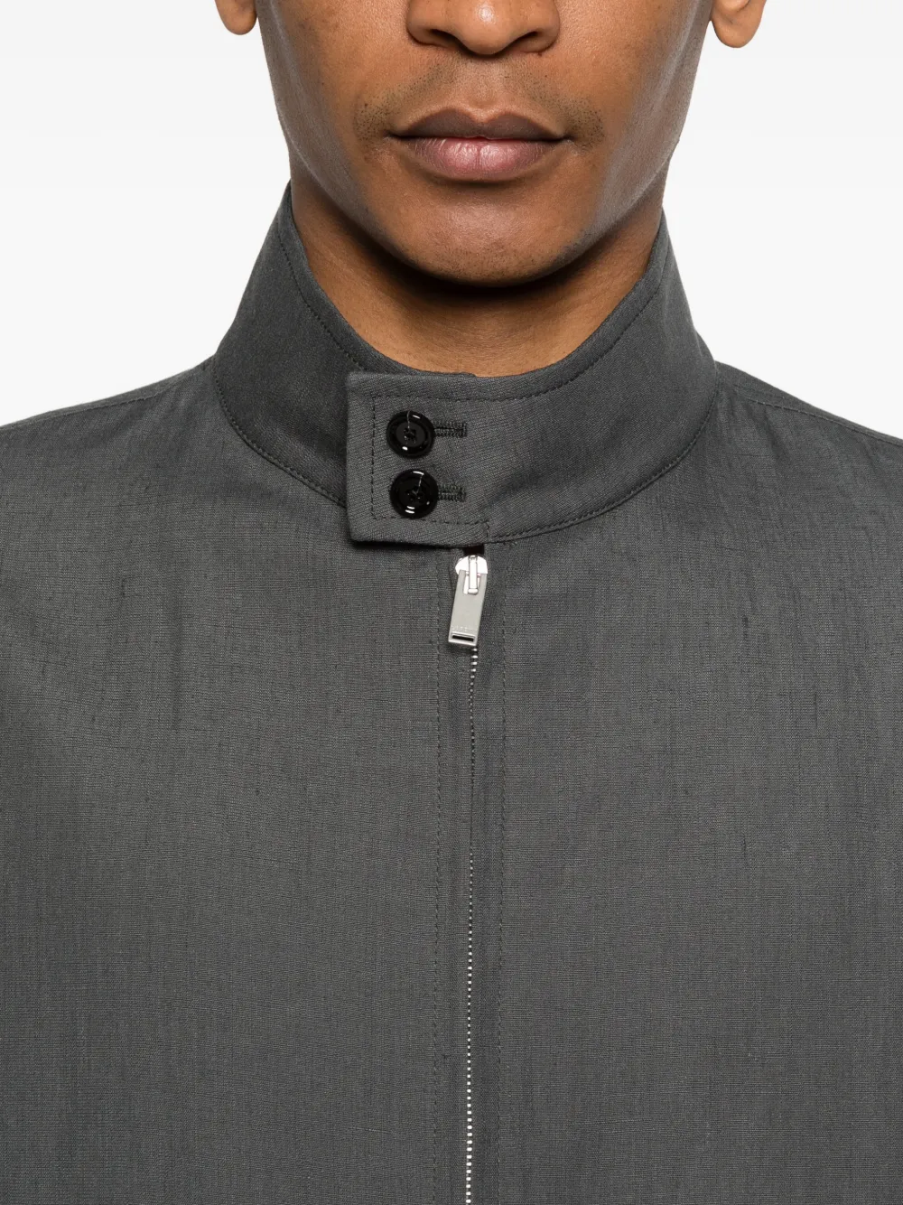 Lardini Jack met rits en kraag Grijs