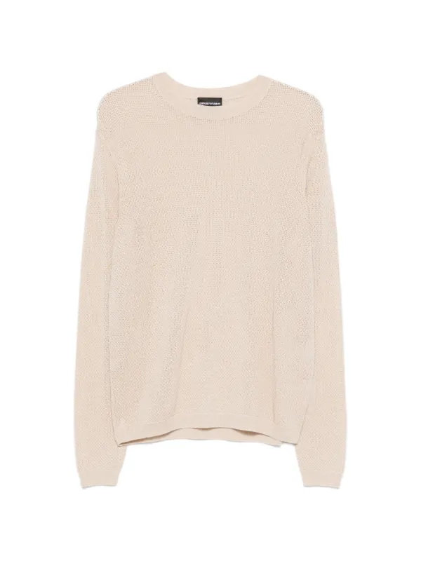 Emporio Armani Crew-neck Sweater in Neutrals