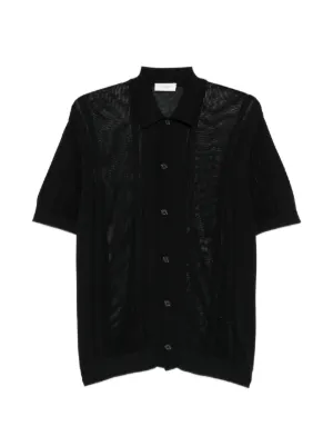 Homme Plissé Issey Miyake Camisa Mangas Curtas Com Pregas | Preto