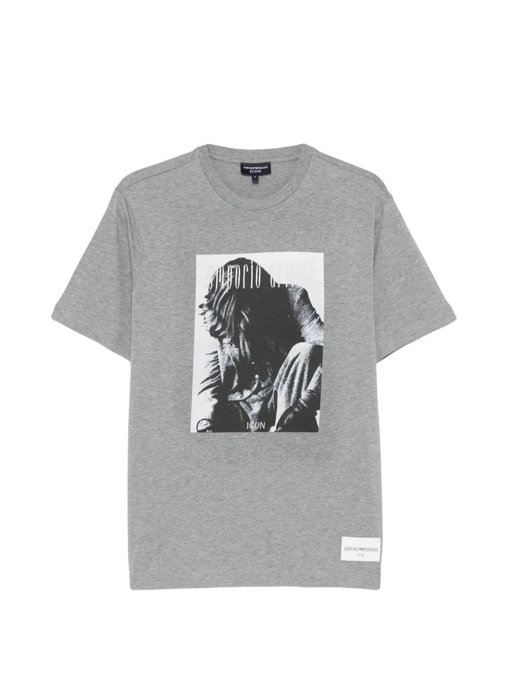 Emporio Armani graphic-print T-shirt - Grigio