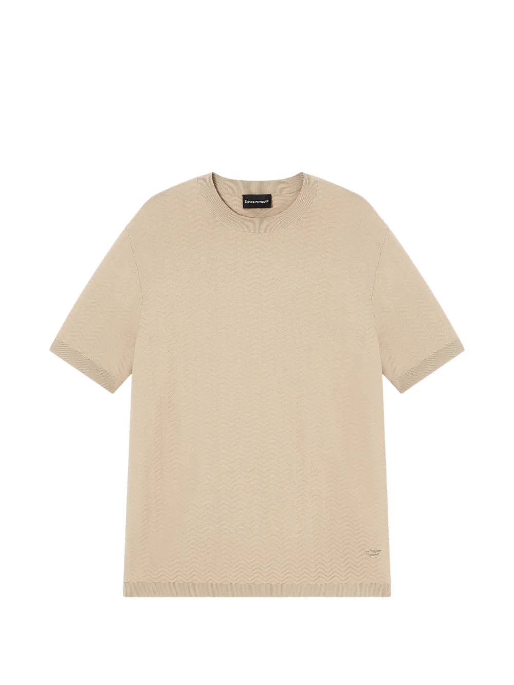 Emporio Armani T-shirt met textuur Beige