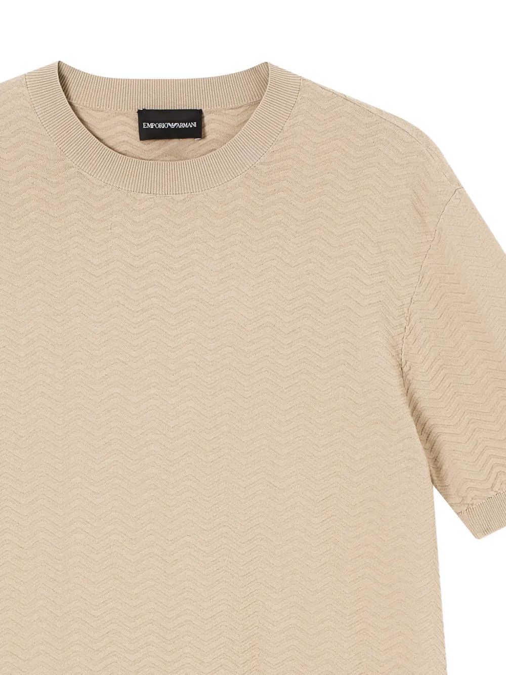 Emporio Armani T-shirt met textuur Beige
