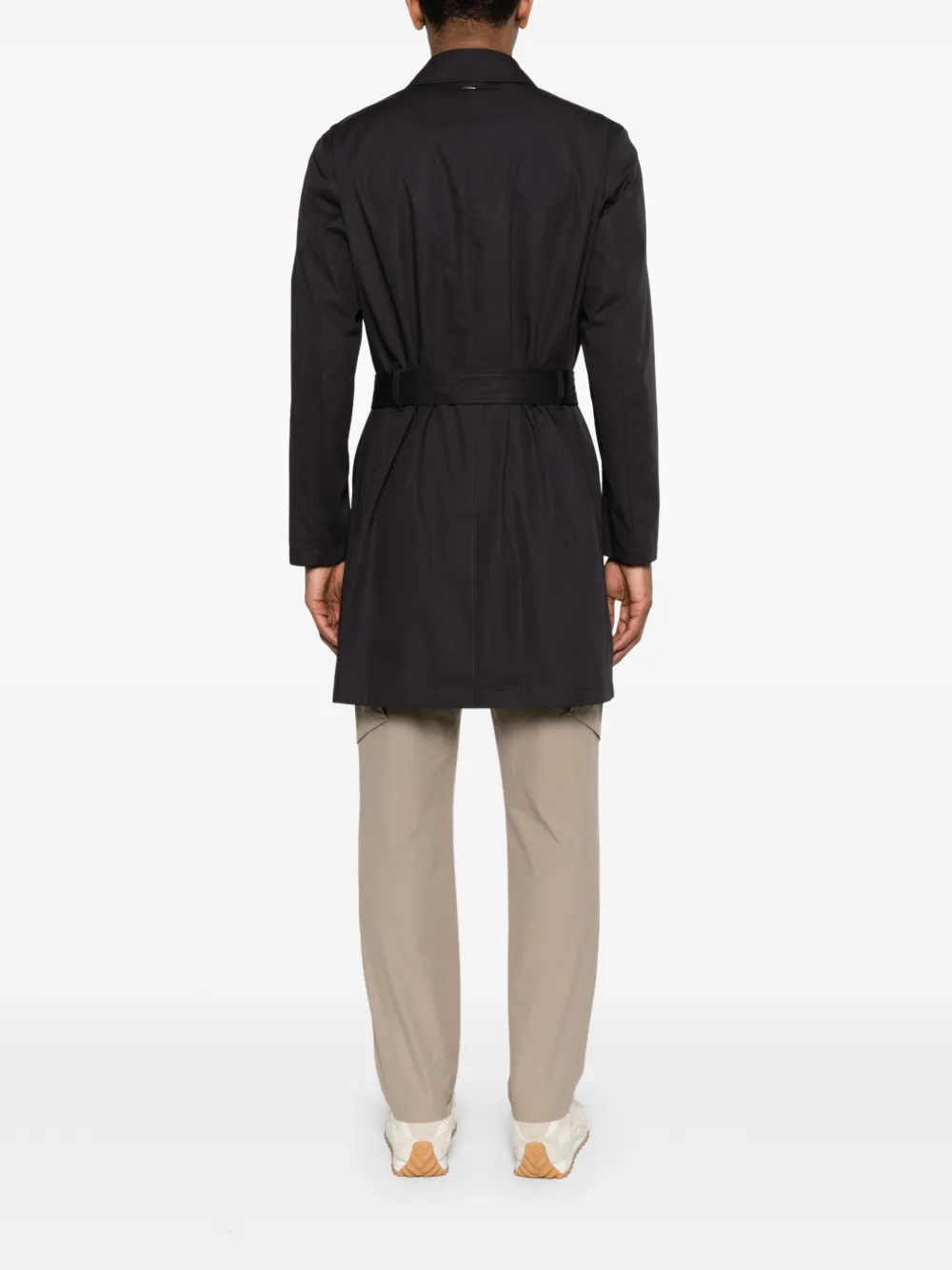 Herno Trenchcoat met dubbele rij knopen Blauw