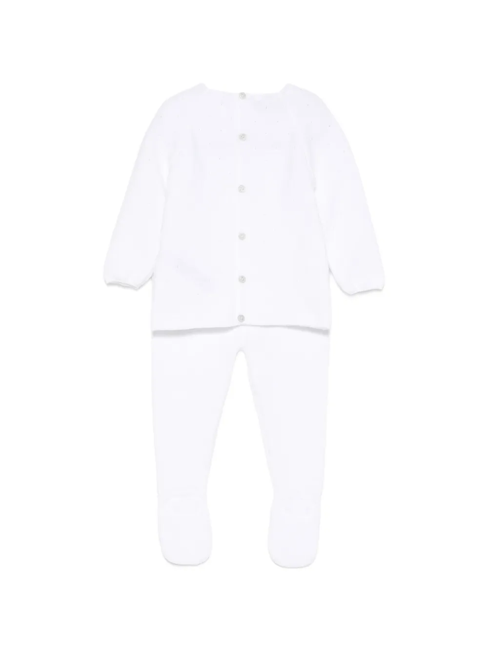 Paz Rodriguez Buttoned Babywear Set - White 