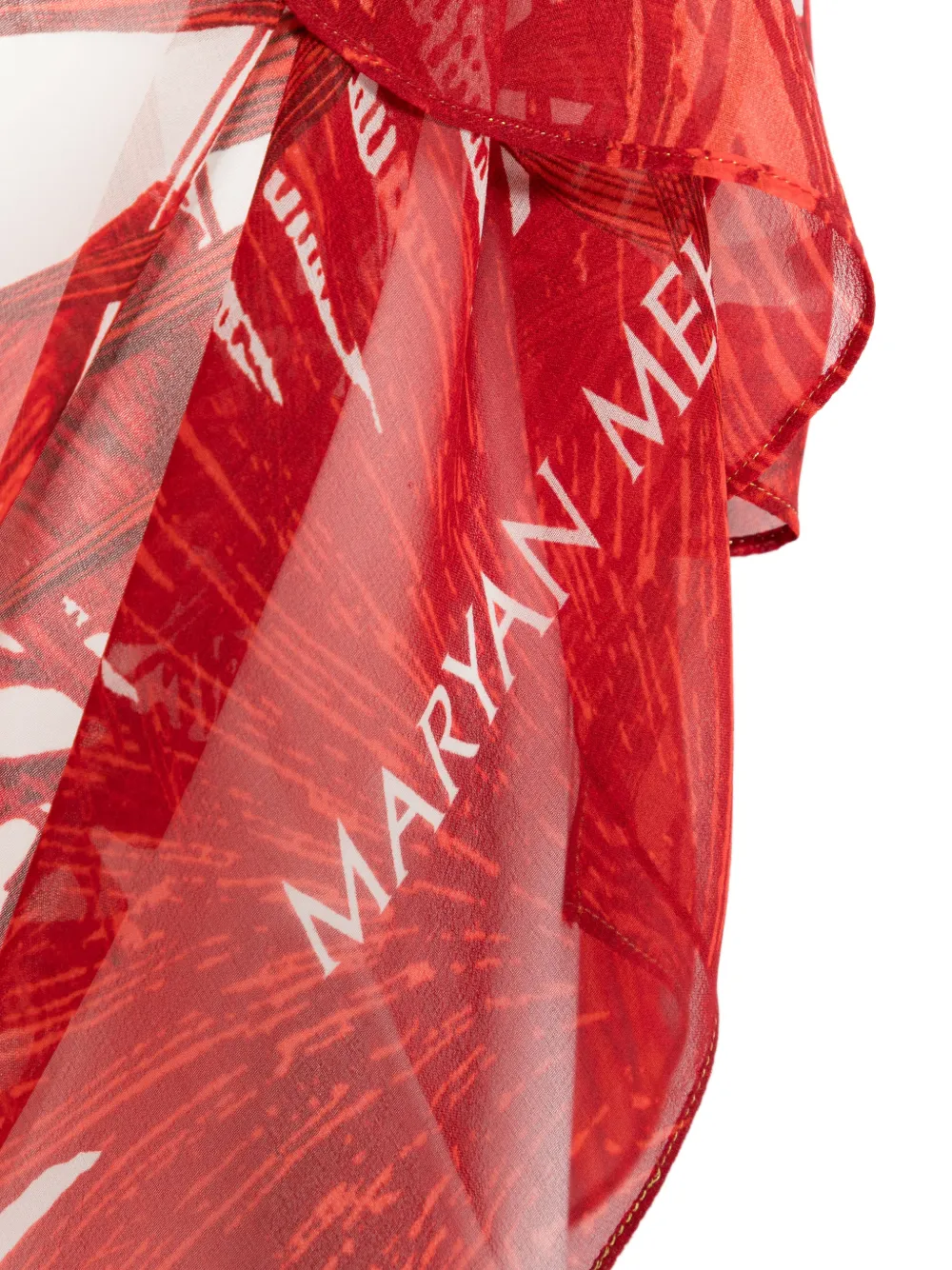  Maryan Mehlhorn Floral-print Sarong - Neutrals 