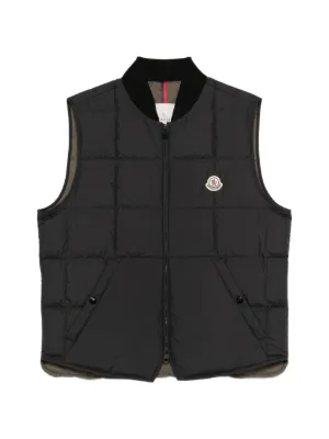 Burberry チェックトリム ナイロンベスト | ブラック | FARFETCH JP