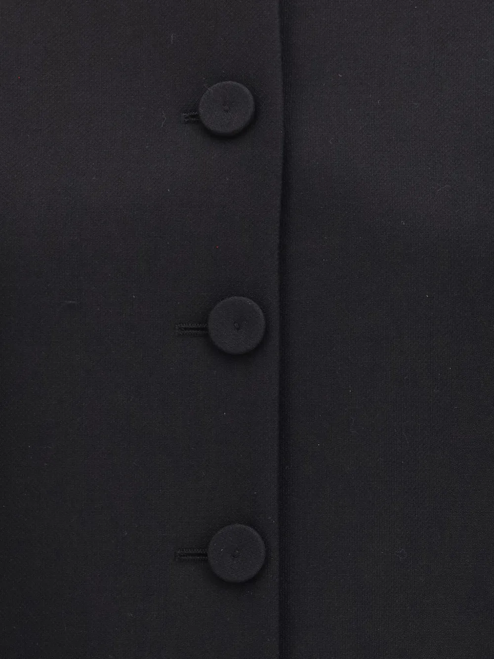  Chloé Collarless Fitted Jacket - Black 