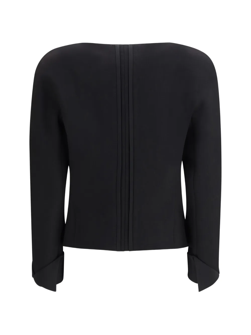  Chloé Collarless Fitted Jacket - Black 