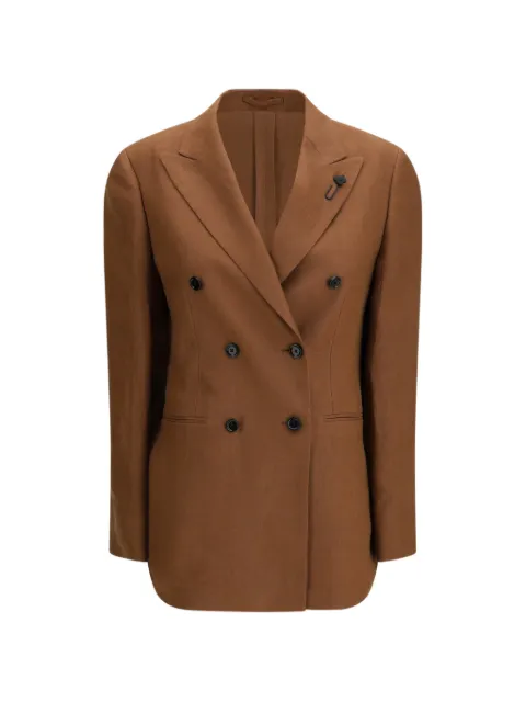Lardini double-breasted brooch blazer