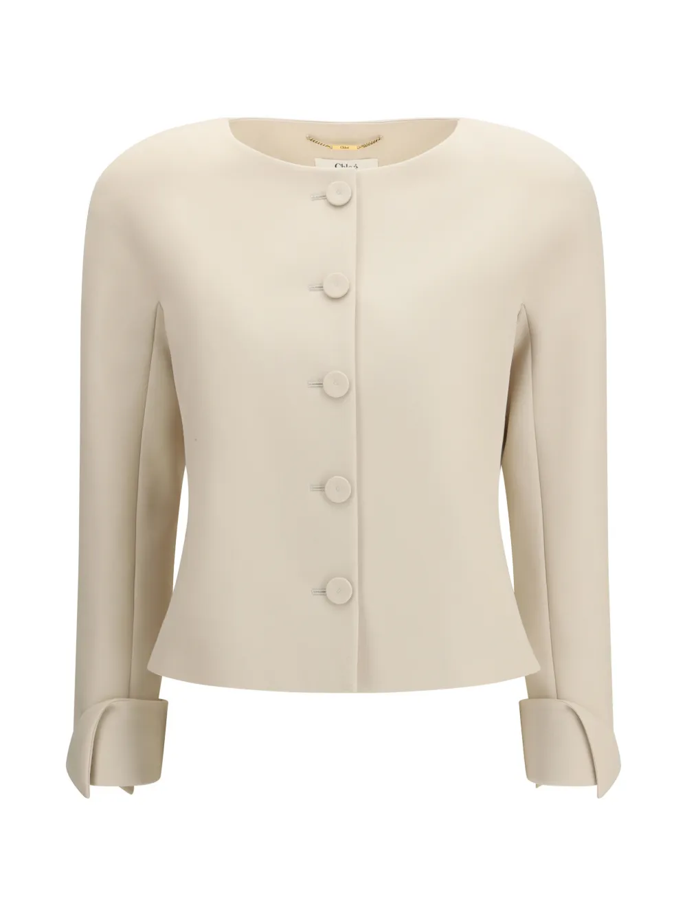 Chloé collarless fitted jacket - Nude