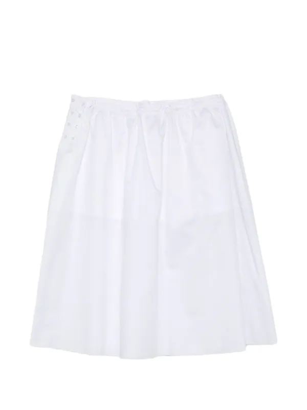 Low Classic Drawstring Midi Skirt | White | FARFETCH