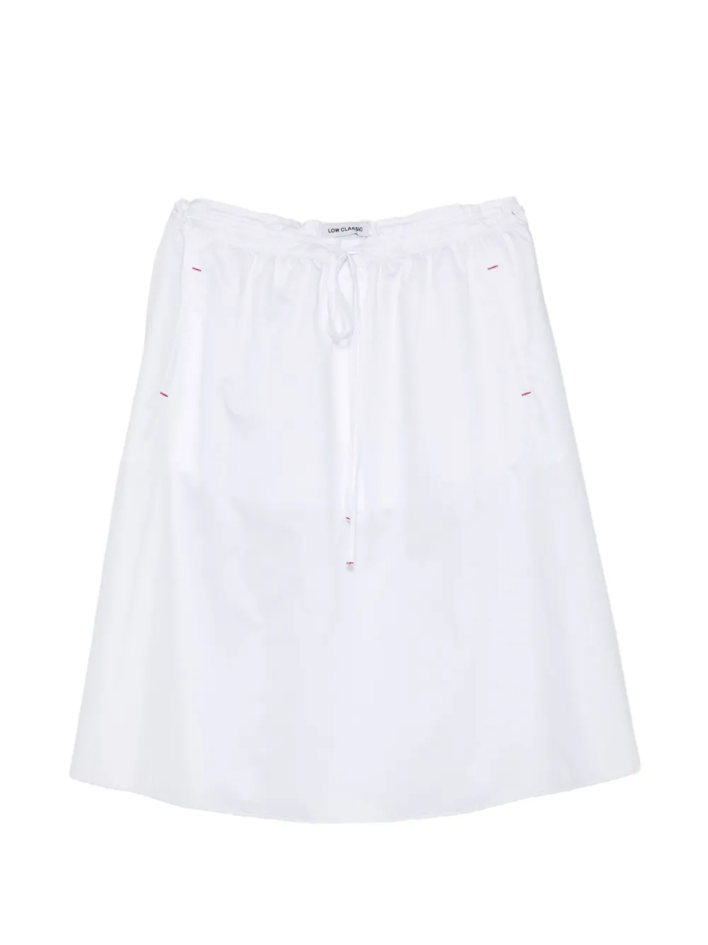Low Classic drawstring midi skirt - Bianco