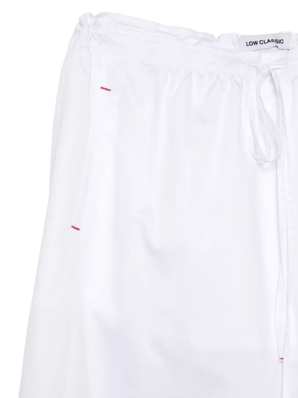  Low Classic Drawstring Midi Skirt - White 