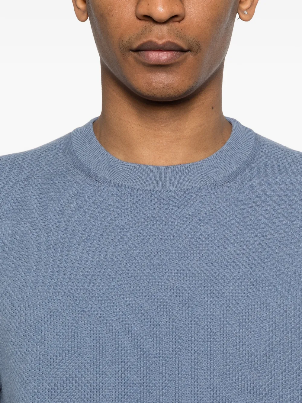 Canali T-shirt met ronde hals Blauw