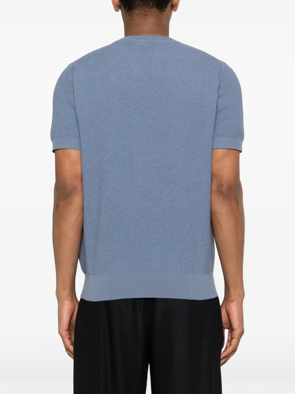 Canali T-shirt met ronde hals Blauw