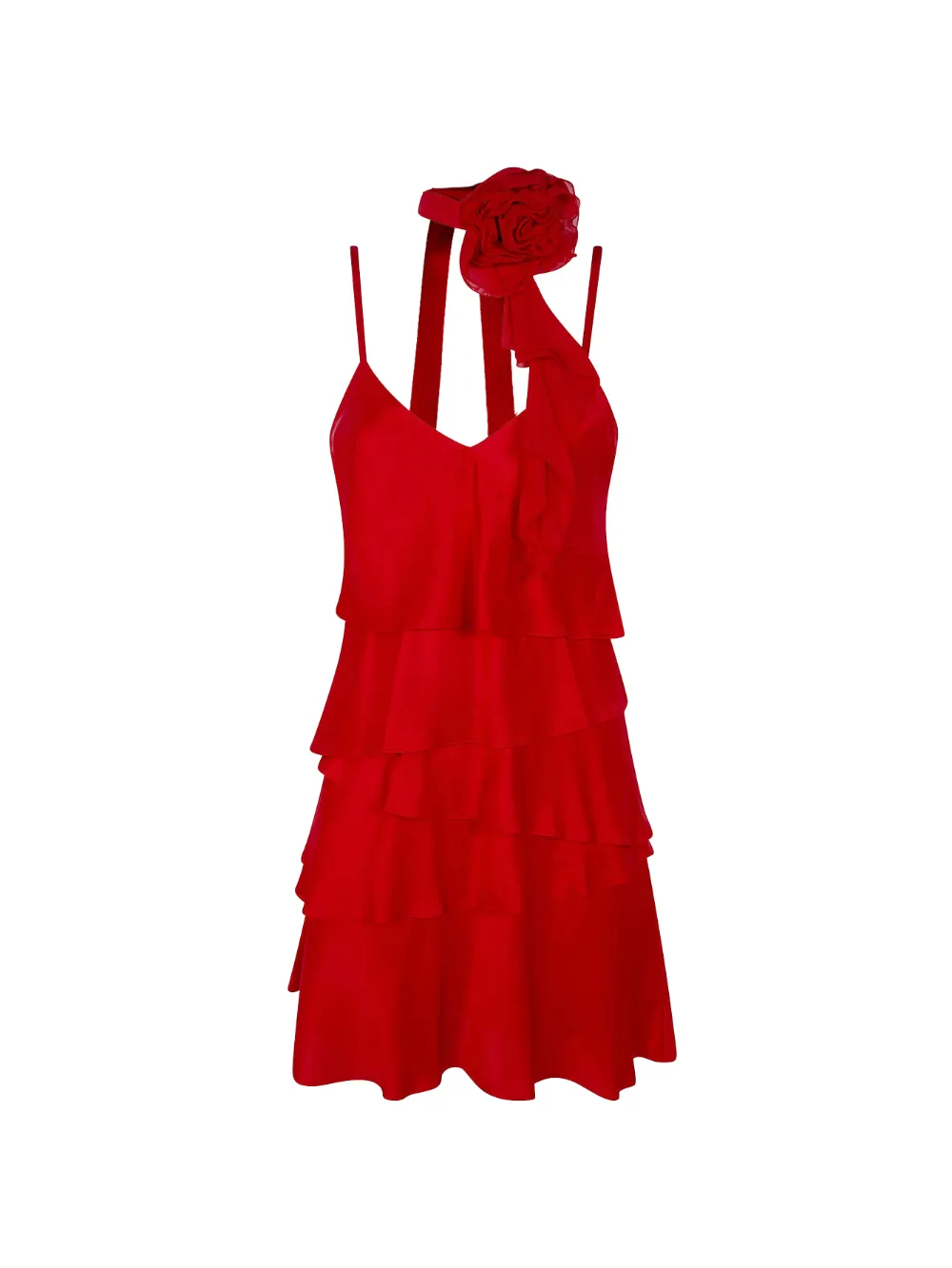 Blugirl tiered mini dress - Rosso