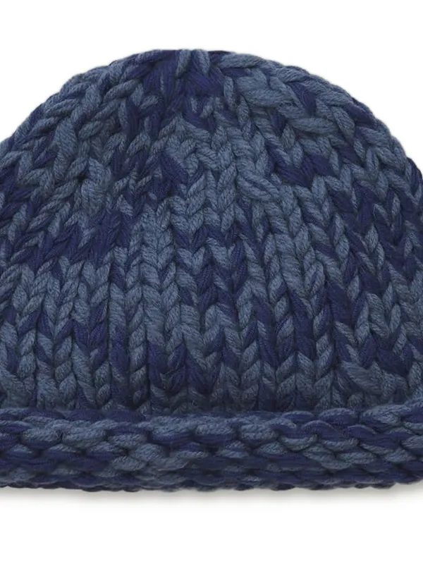Nicholas Daley Rebel hand-knitted Beanie Hat | Blue | FARFETCH