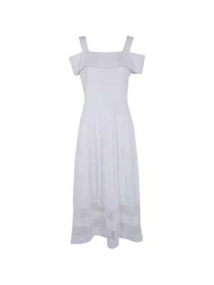 Blugirl ワンピース♡オフショルダー 40 Blugirl オフショルダー シャツドレス | ホワイト | FARFETCH JP
