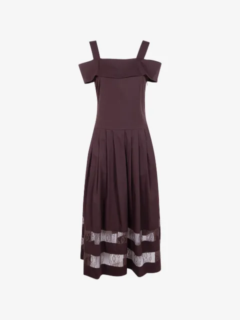 Blugirl vestido plisado con detalle en el hombro