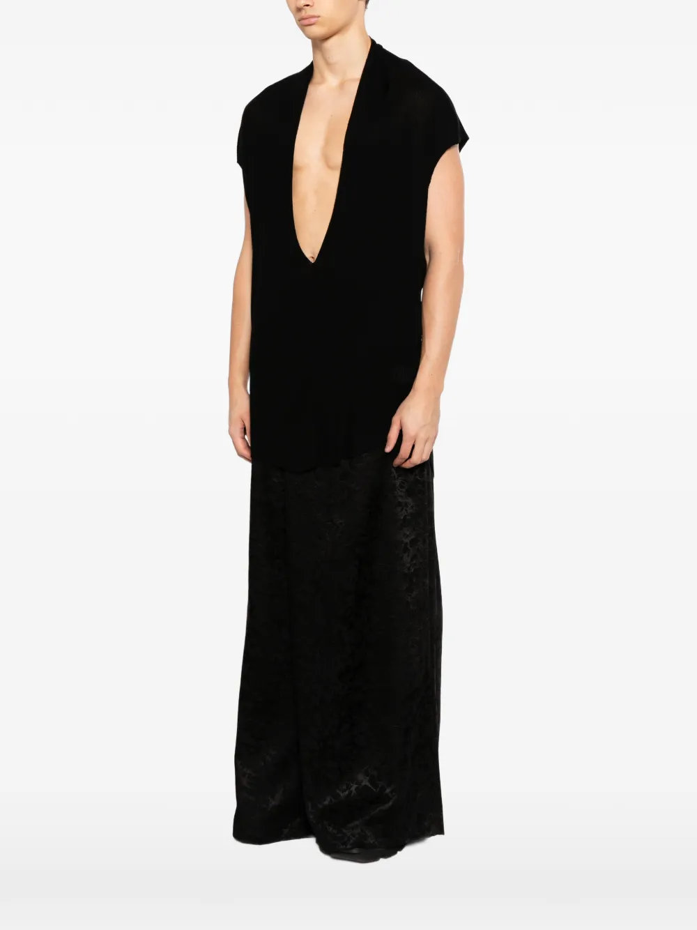 Julius T-shirt met split Zwart