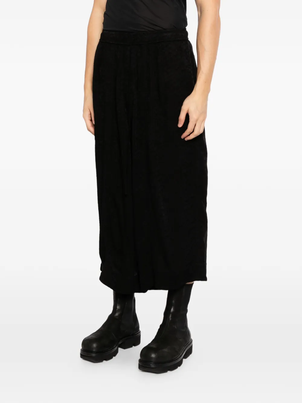 Julius Cropped baggy broek Zwart