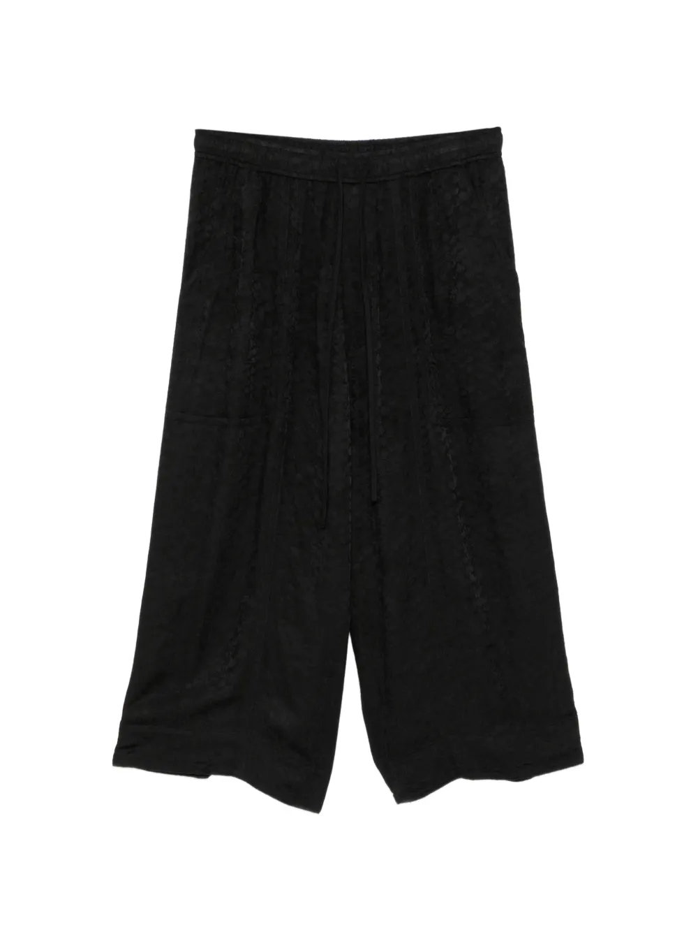 Julius croped baggy trousers - Nero