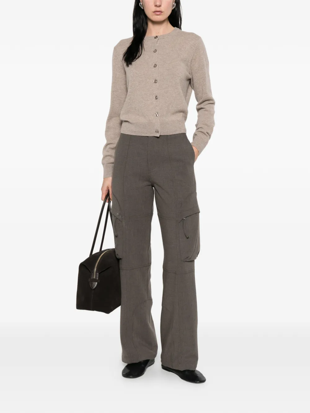  Weekend Max Mara Crew-neck Cardigan - Neutrals 