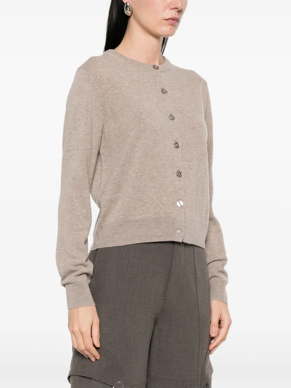  Weekend Max Mara Crew-neck Cardigan - Neutrals 