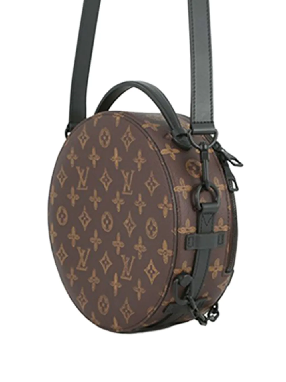  Louis Vuitton Pre-owned 2021-2026 Monogram Wheel Box Satchel - Black 